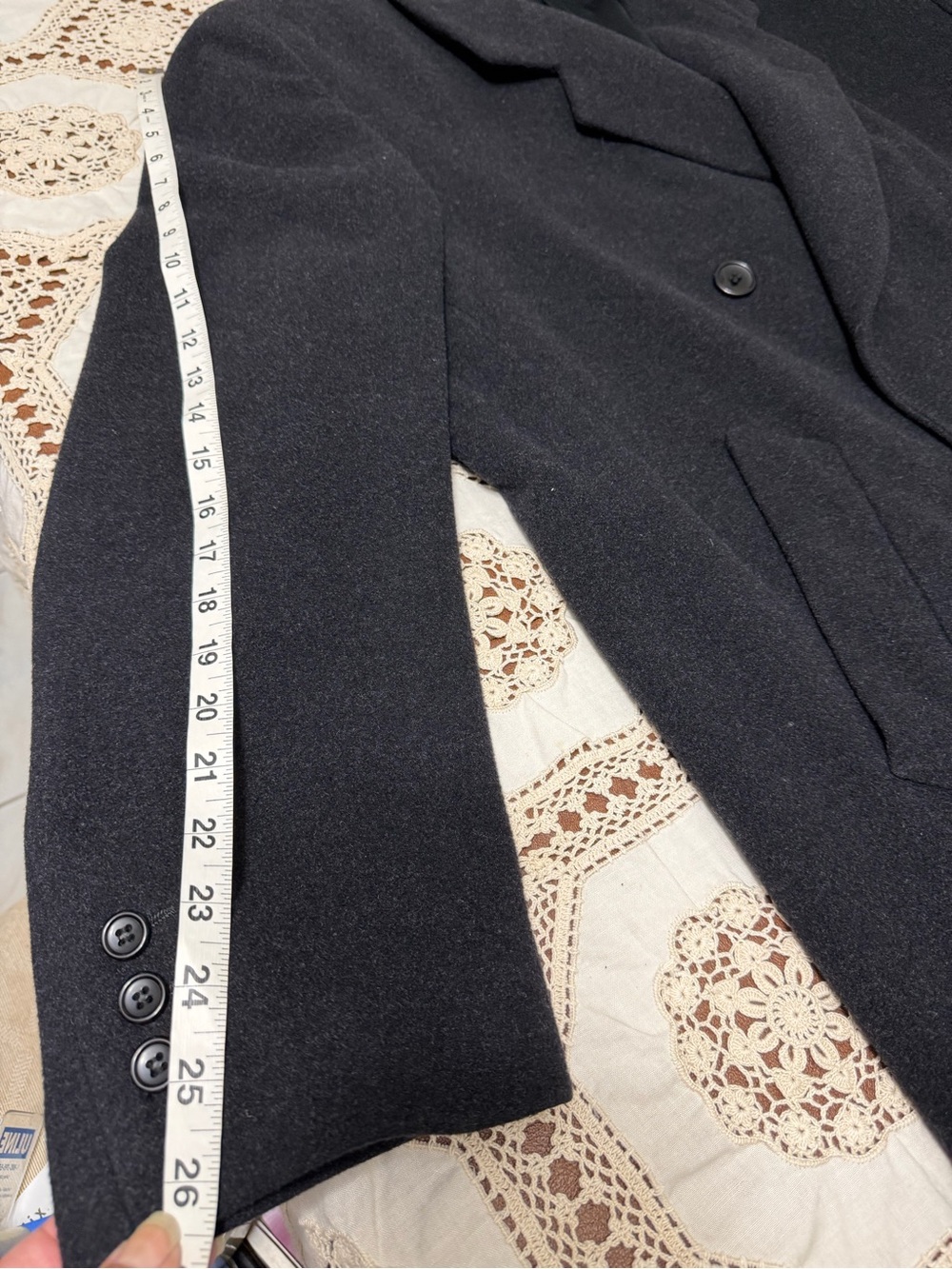 Vintage Tallia Uomo tailored overcoat men’s wool and cashmere blend size XL - Picture 11 of 13